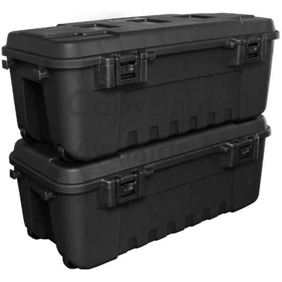 Black Military Storage Trunks in a Pack of 2, Plano