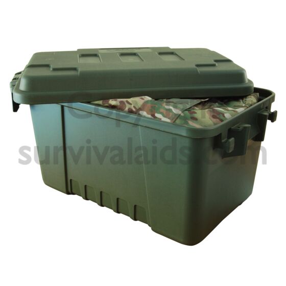 Small Plano Military Storage Trunk in the Colour Green