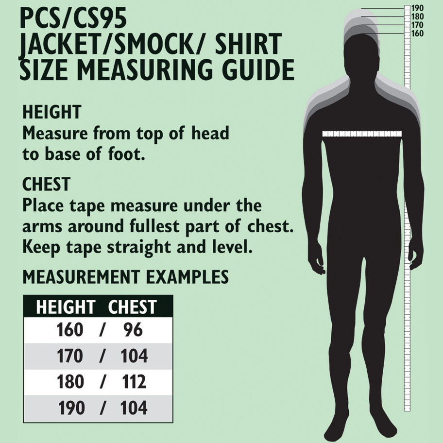 pcs smock size guide