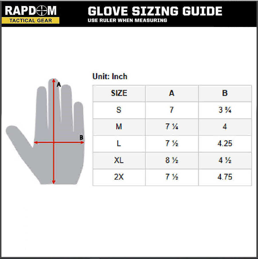 Rapdom Size Chart