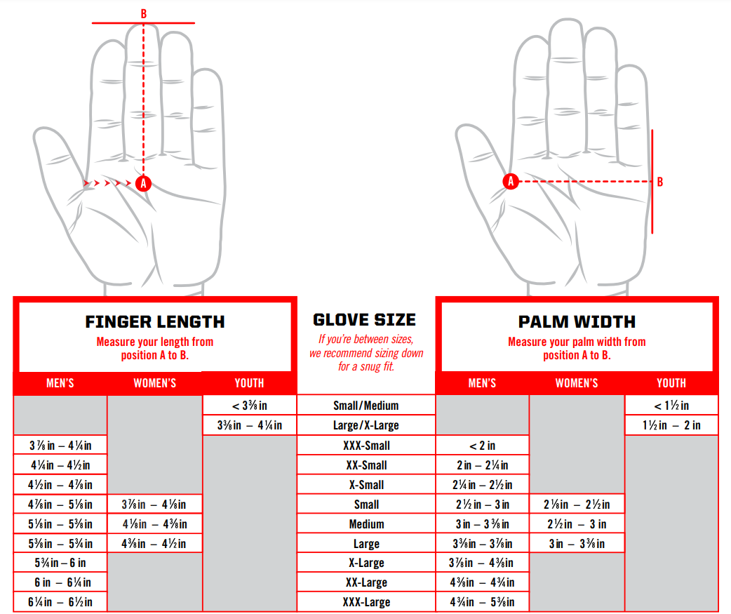 raptor combat gloves sizes